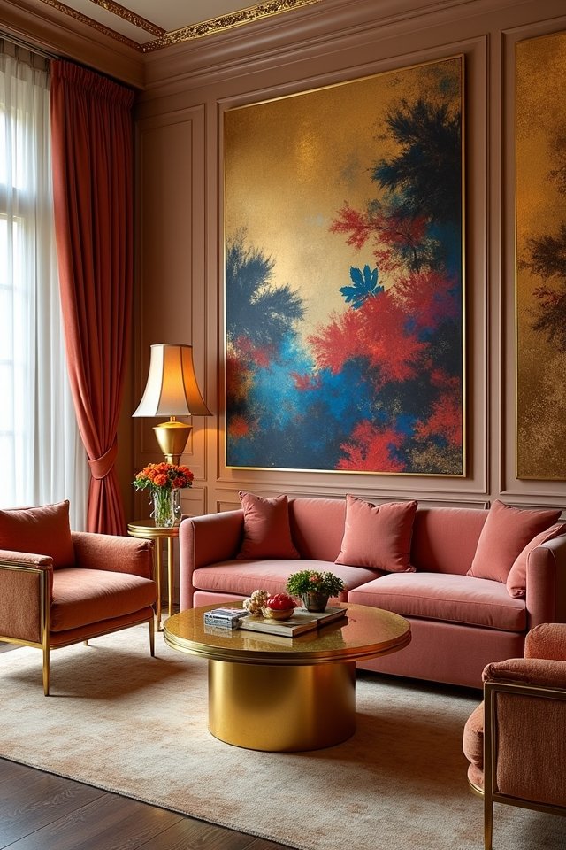 glamorous gold and murals