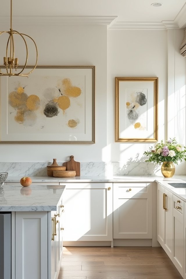 glamorous gold kitchen decor