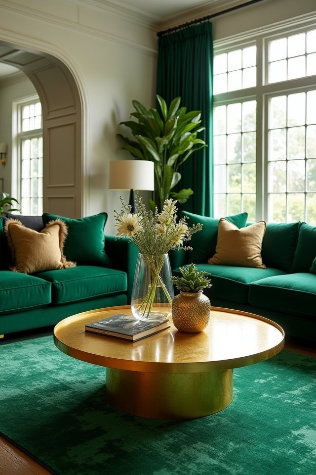 glamorous gold leaf coffee table