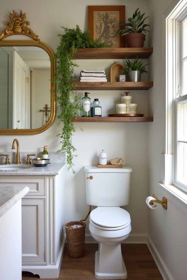 glamorous gold shelving ideas