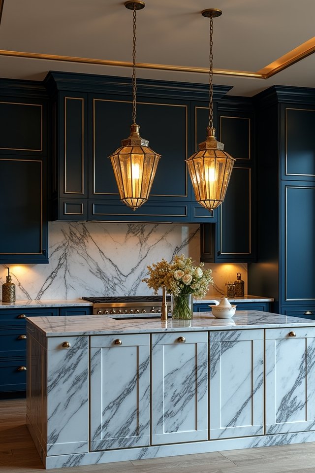 glamorous kitchen pendant lighting