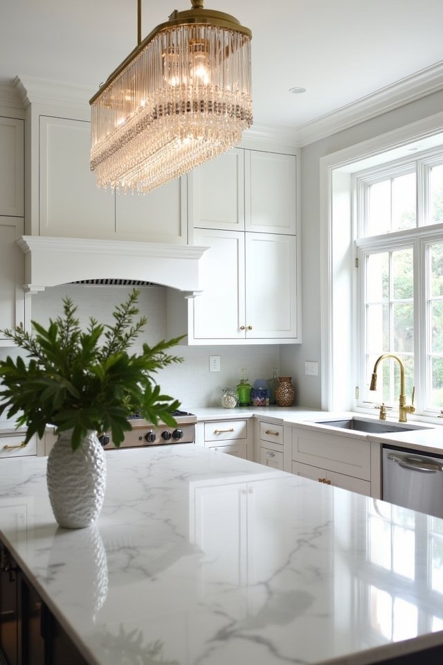 glamorous kitchen with crystals