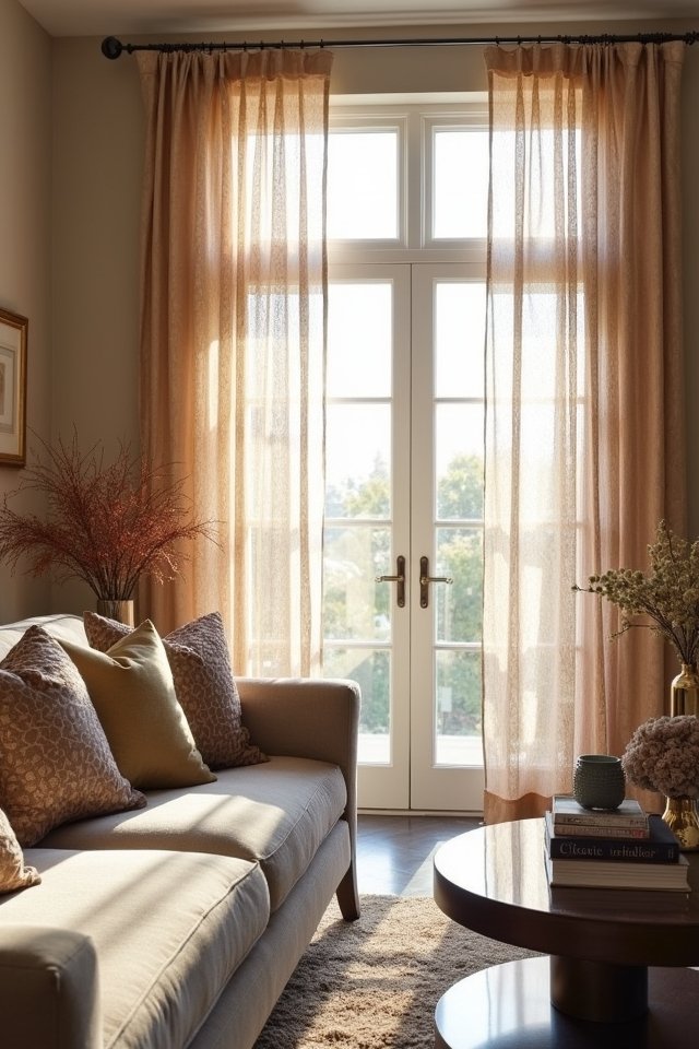 glamorous metallic curtain finishes