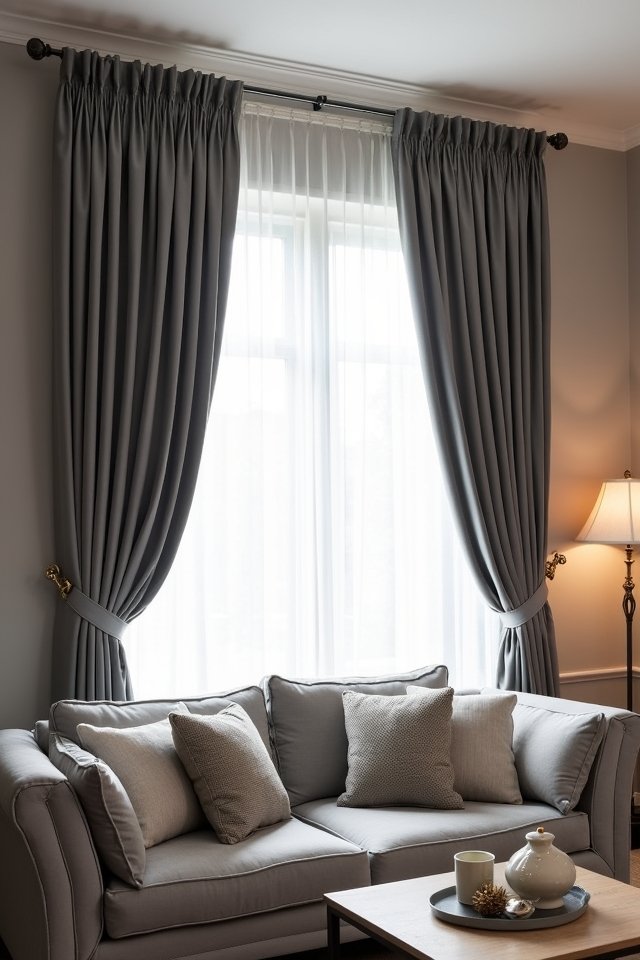 glamorous metallic grey curtains