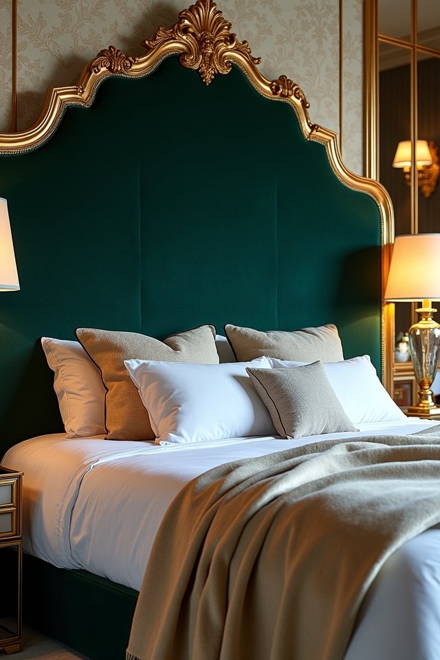 glamorous upholstered headboard design