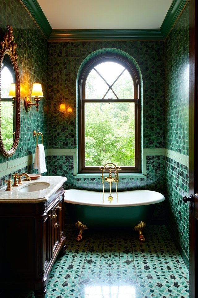 glamorous vintage bathroom retreat