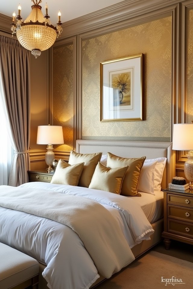 gold accent wall ideas
