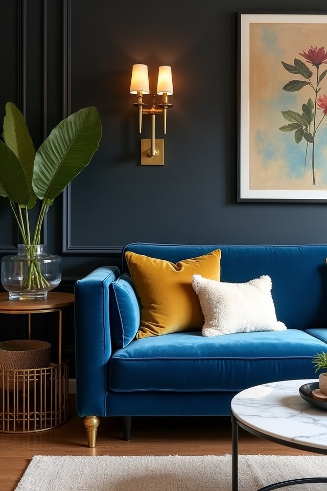 gold and blue elegance