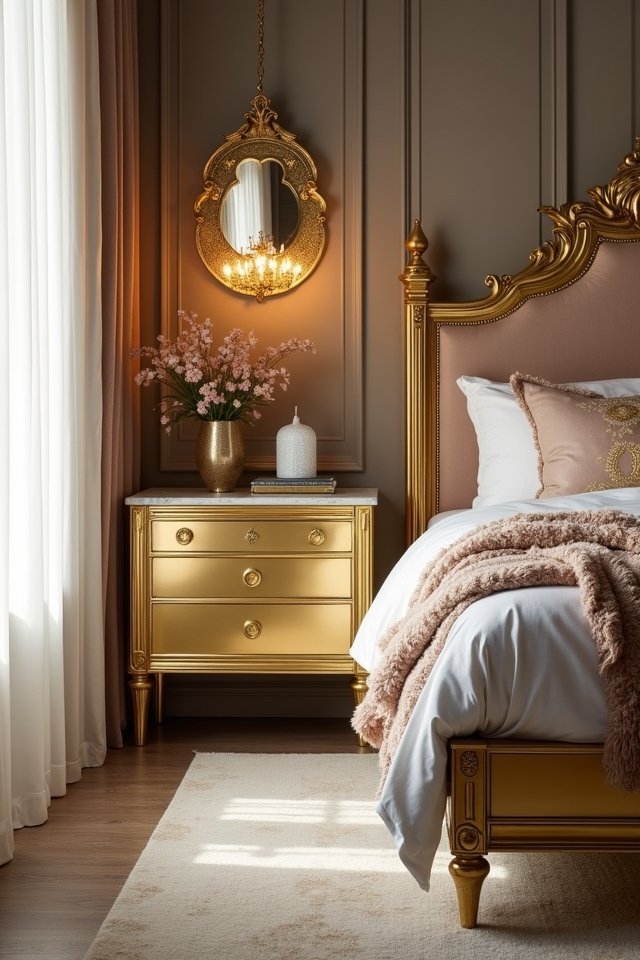 gold dipped furniture elegance