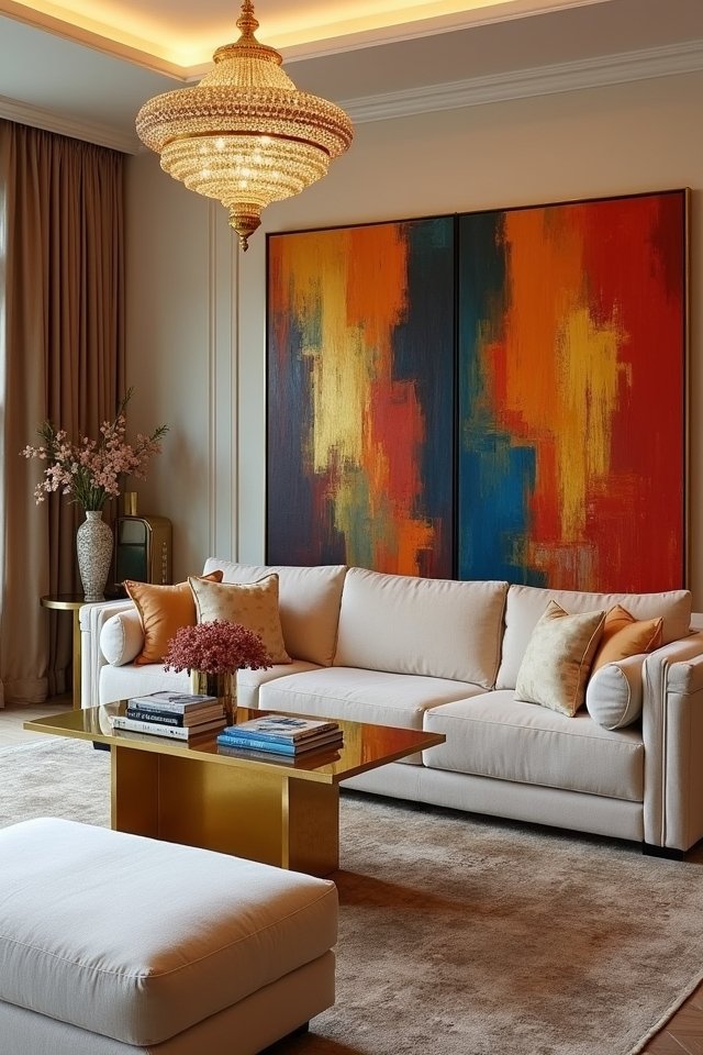 gold fixtures and artwork