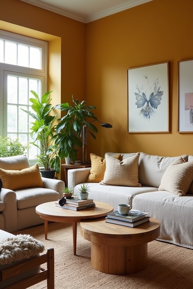 golden mustard living room