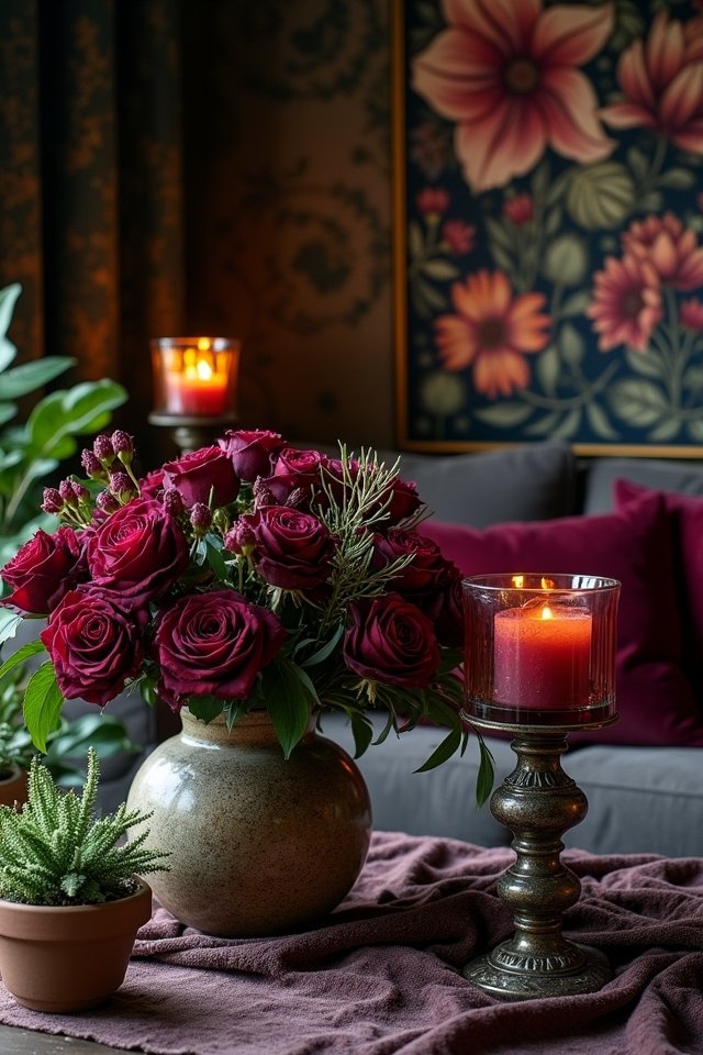 gothic boho dark florals