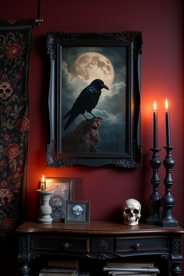 gothic dark themed wall art
