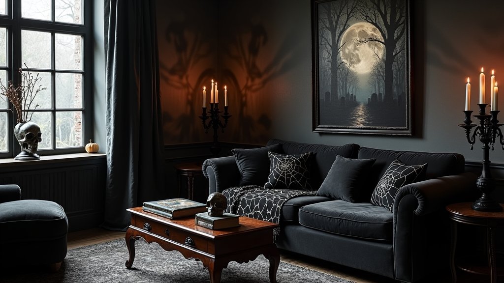 gothic decor for spooky ambiance