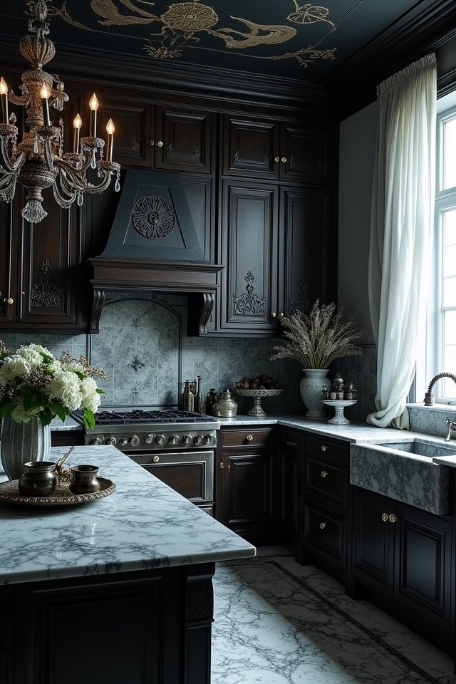 gothic ghostly kitchen patterns