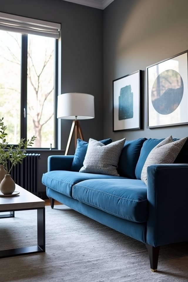 gray and blue harmony