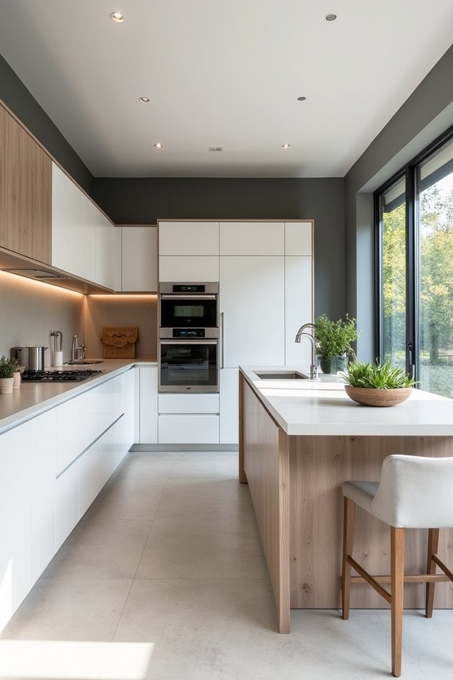 gray minimalist kitchen design