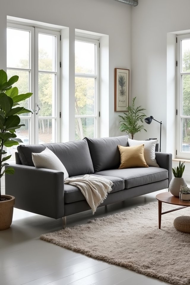 gray sofa modern elegance