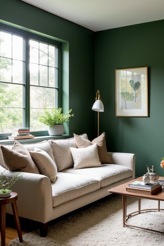 green accent wall transformation