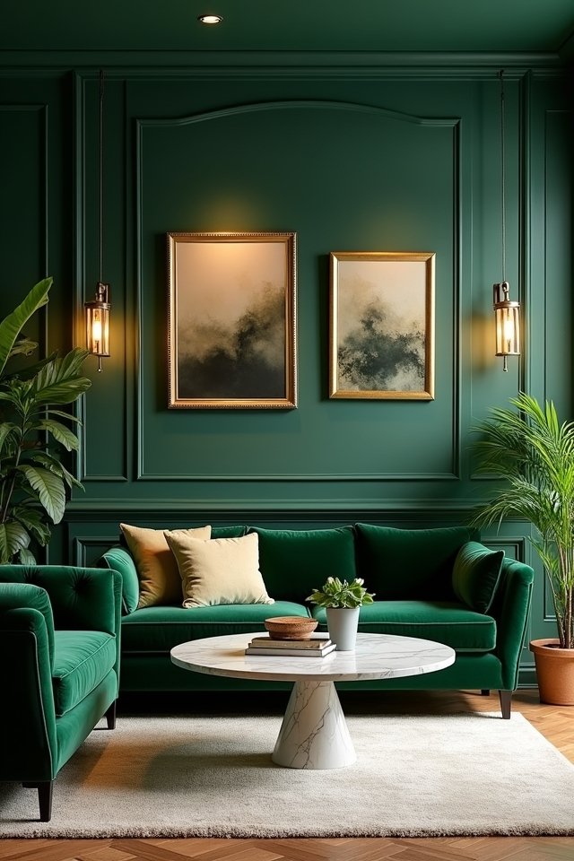 green art gold frames