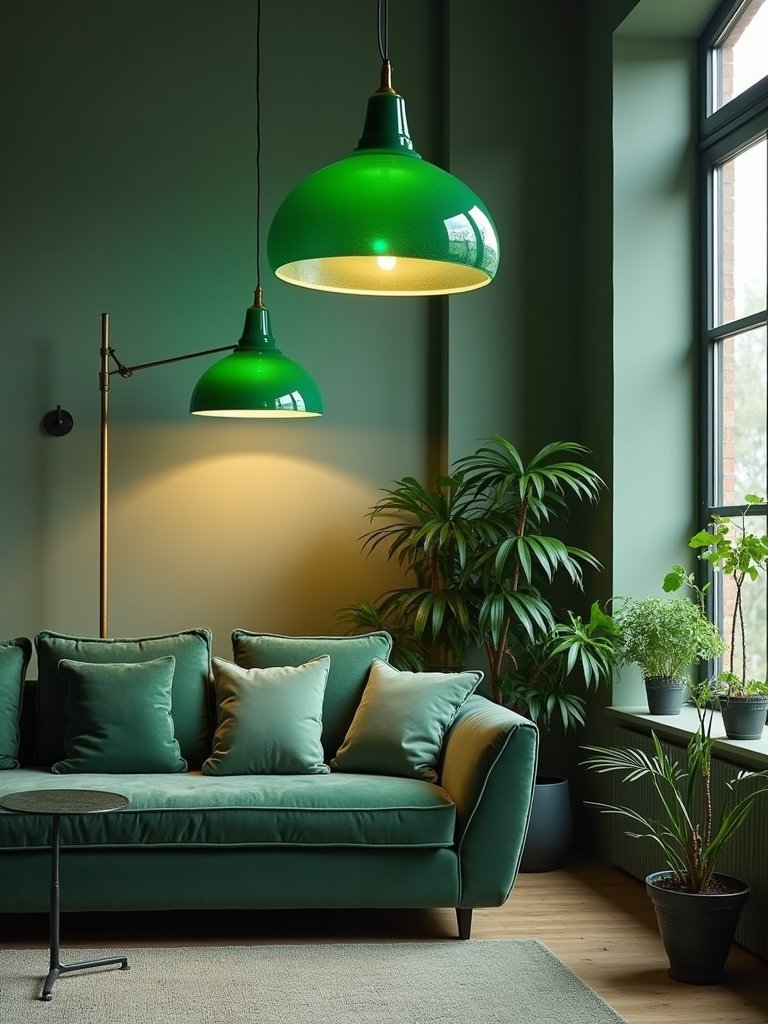 green lighting for ambiance