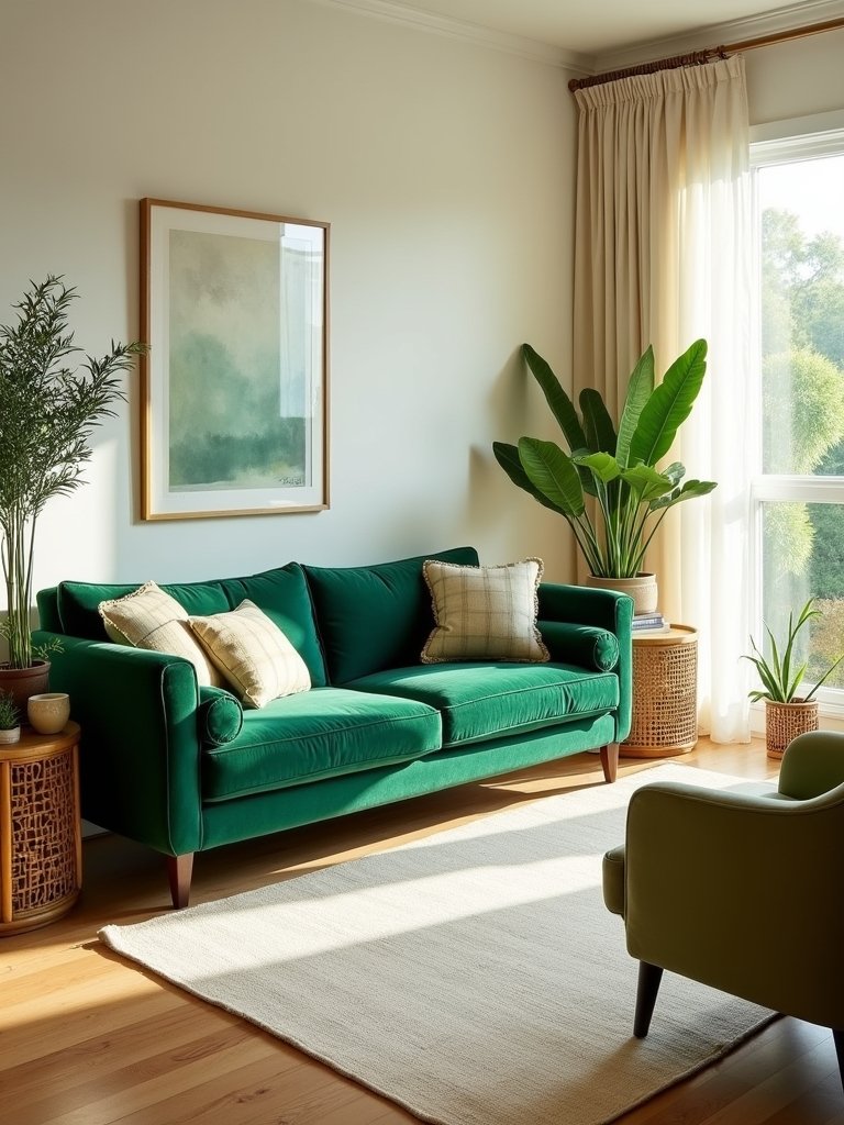 green upholstery for comfort