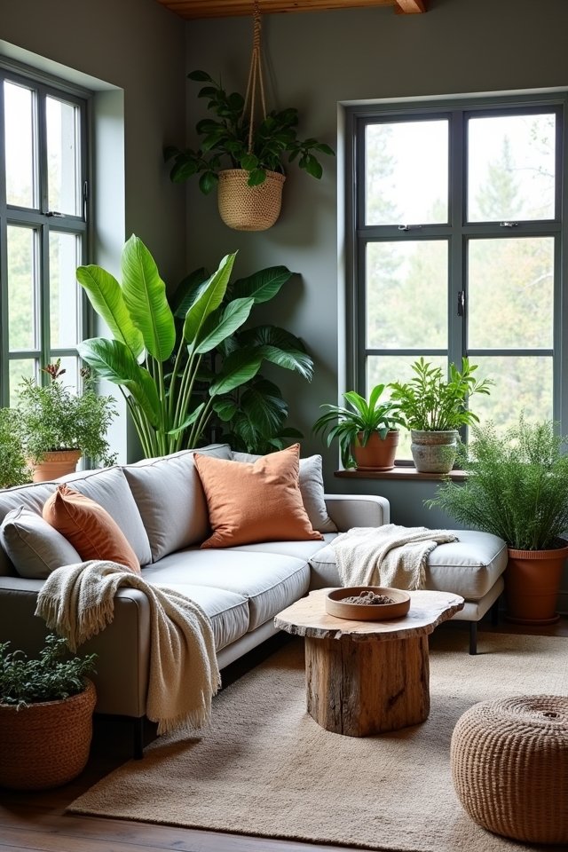 greenery enhances cozy spaces