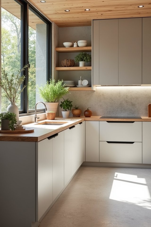 greige and natural wood harmony