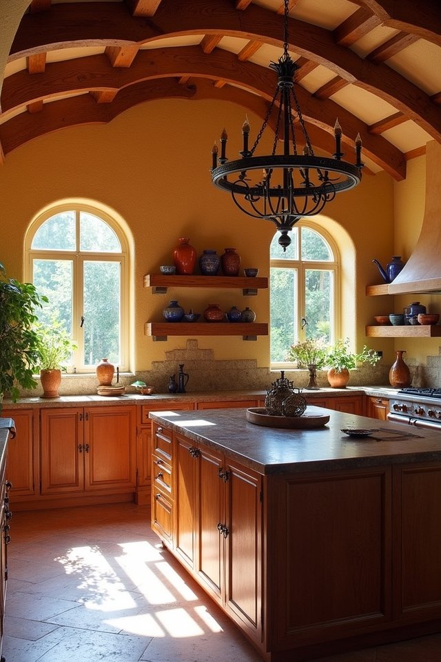 hacienda kitchen earthy colors