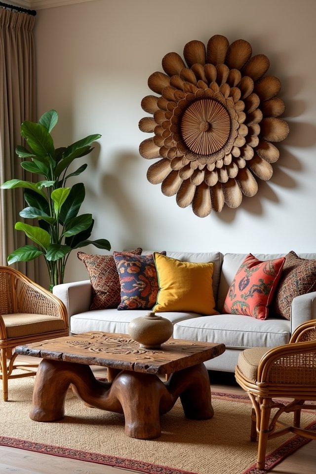 handcrafted furniture adds warmth