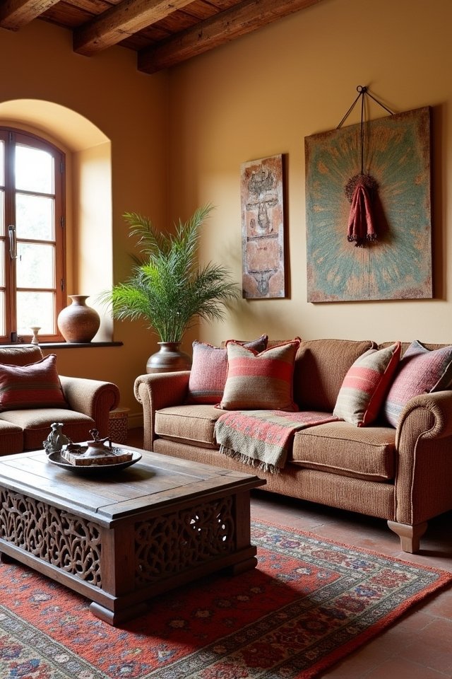 handcrafted furniture adds warmth