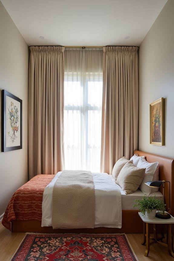 hang curtains for height