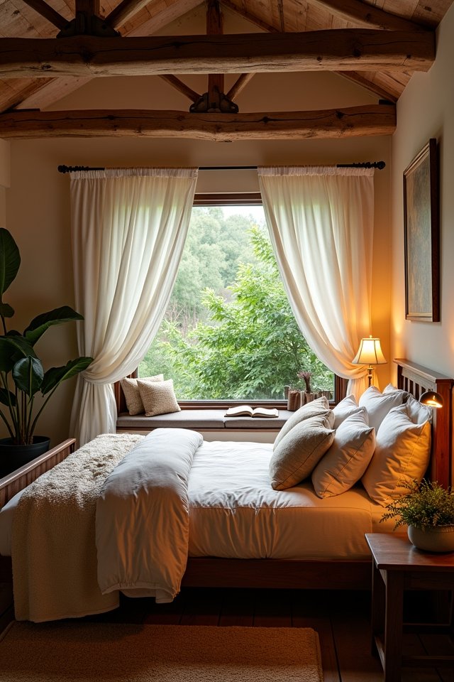 hang curtains for intimacy
