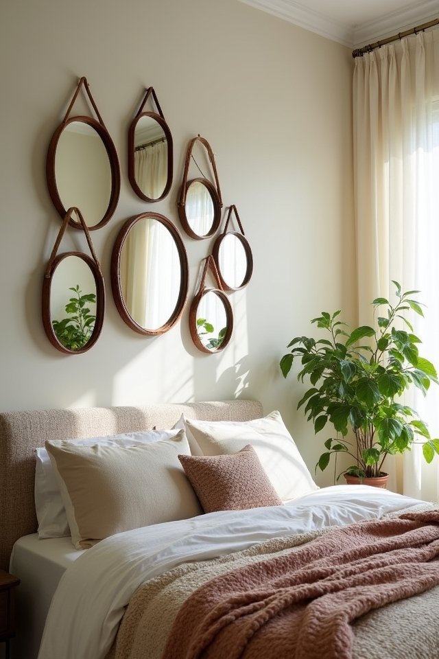 hanging mirrors add charm
