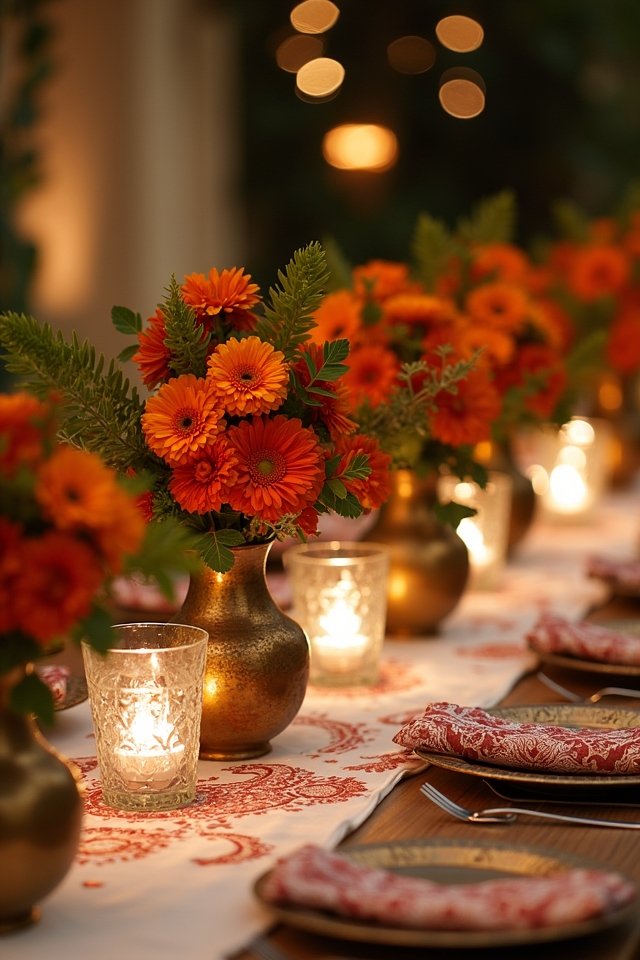 henna themed centerpieces creativity