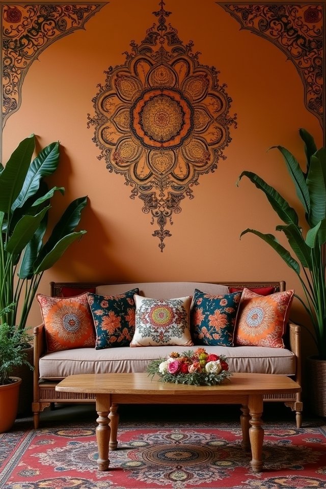 henna wall art elegance