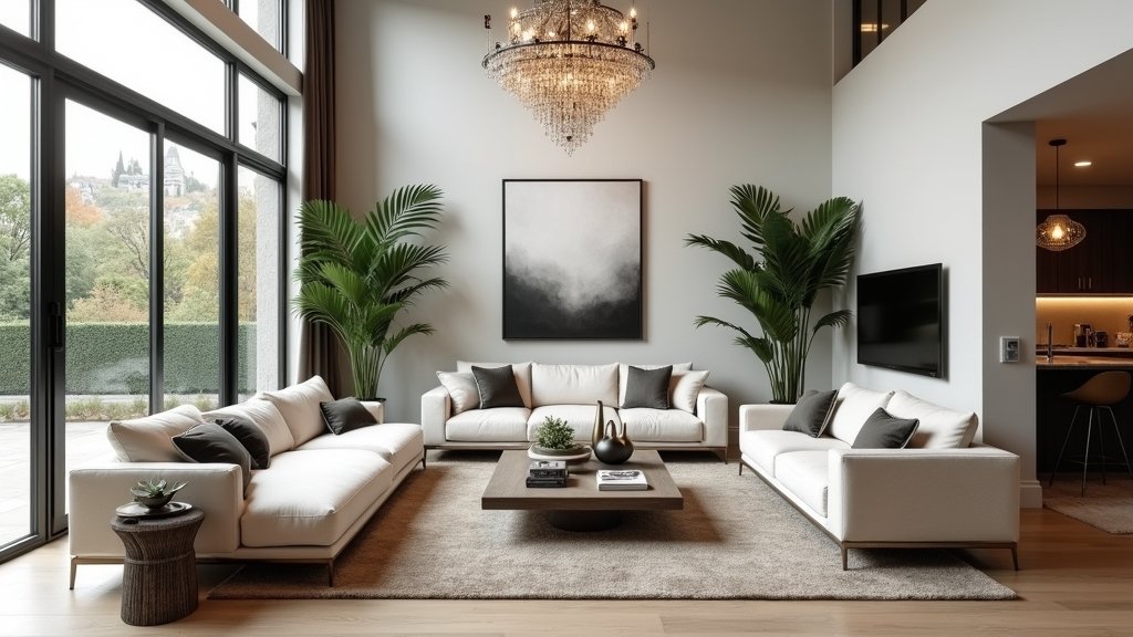 high ceiling living room ideas
