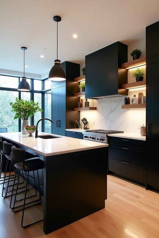 high contrast kitchen design inspiration