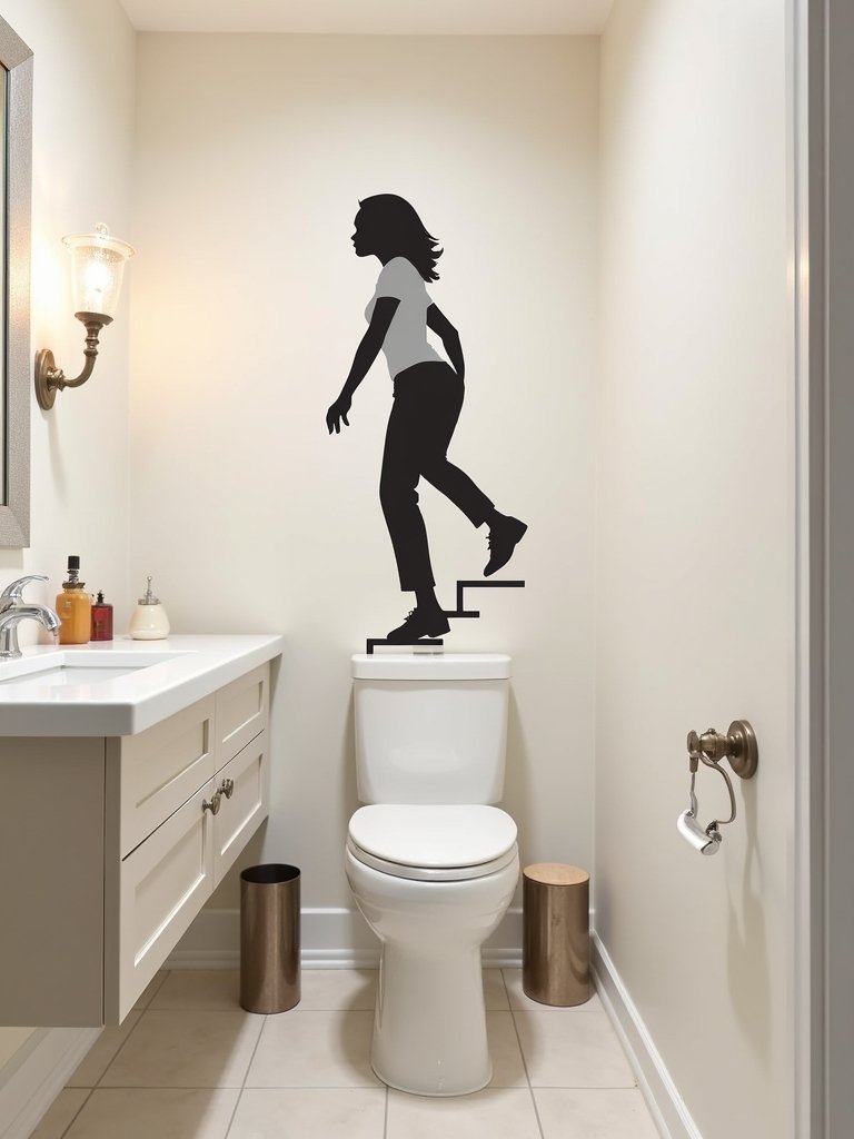 humorous bathroom wall decals