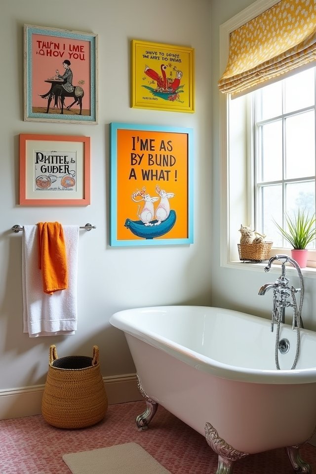 humorous bathroom wall prints
