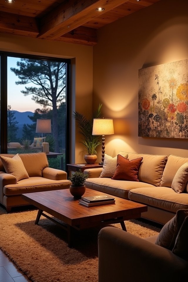 illuminate artwork with spotlights