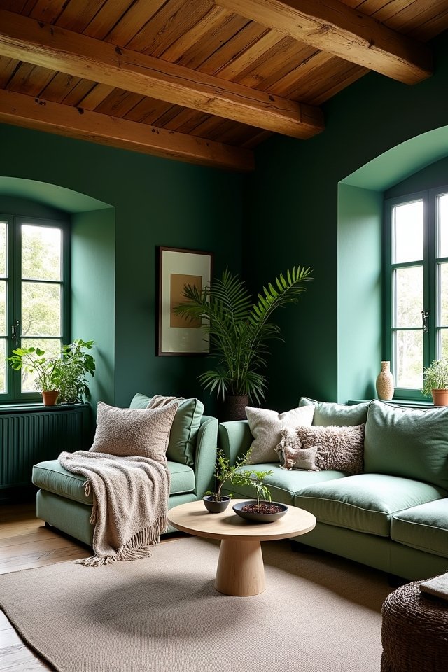 illuminate dark green walls