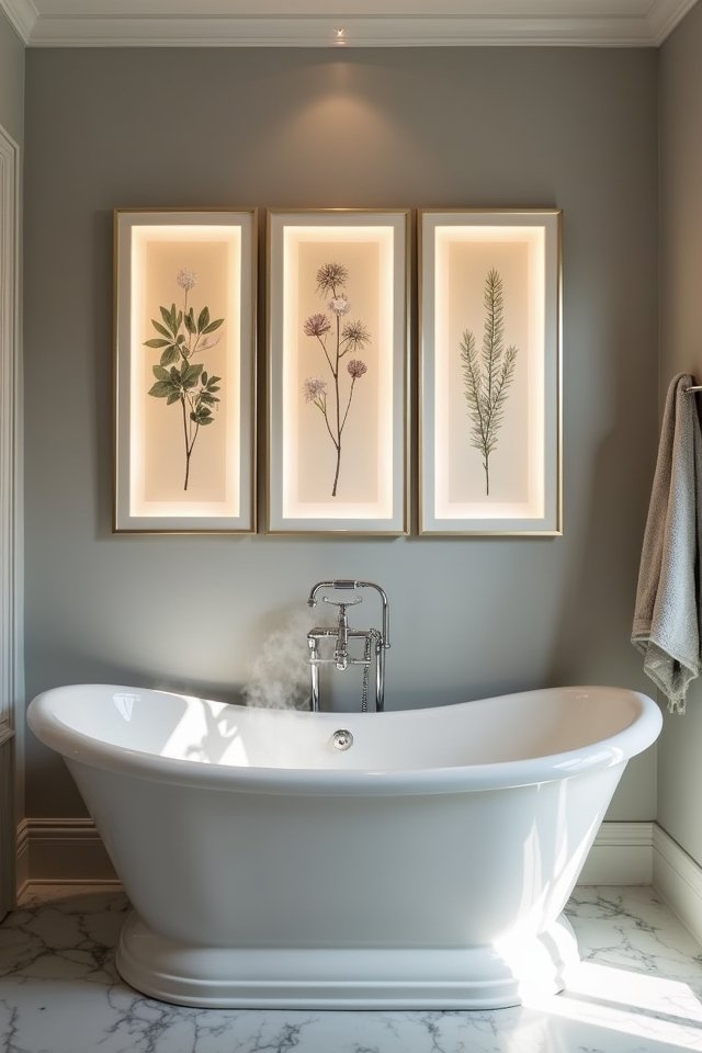 illuminated bathroom decor ideas