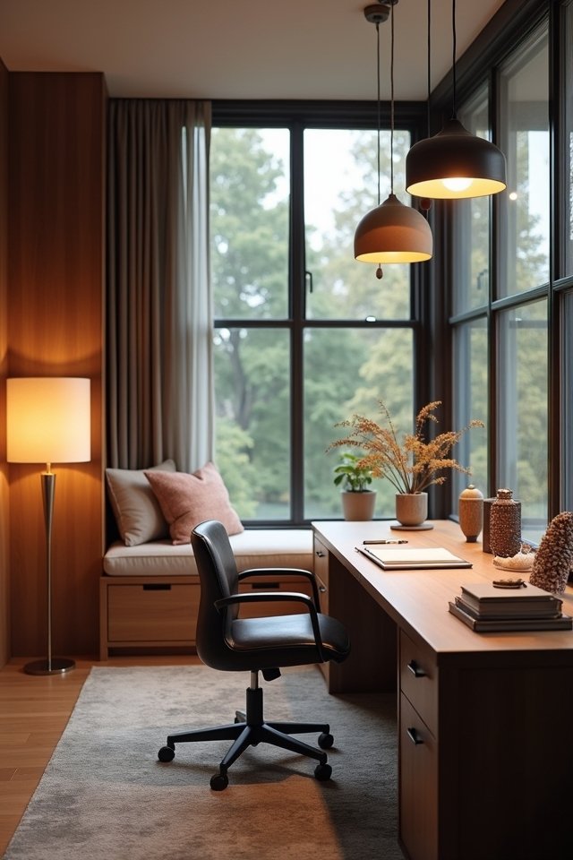 illuminating cozy workspace ambiance