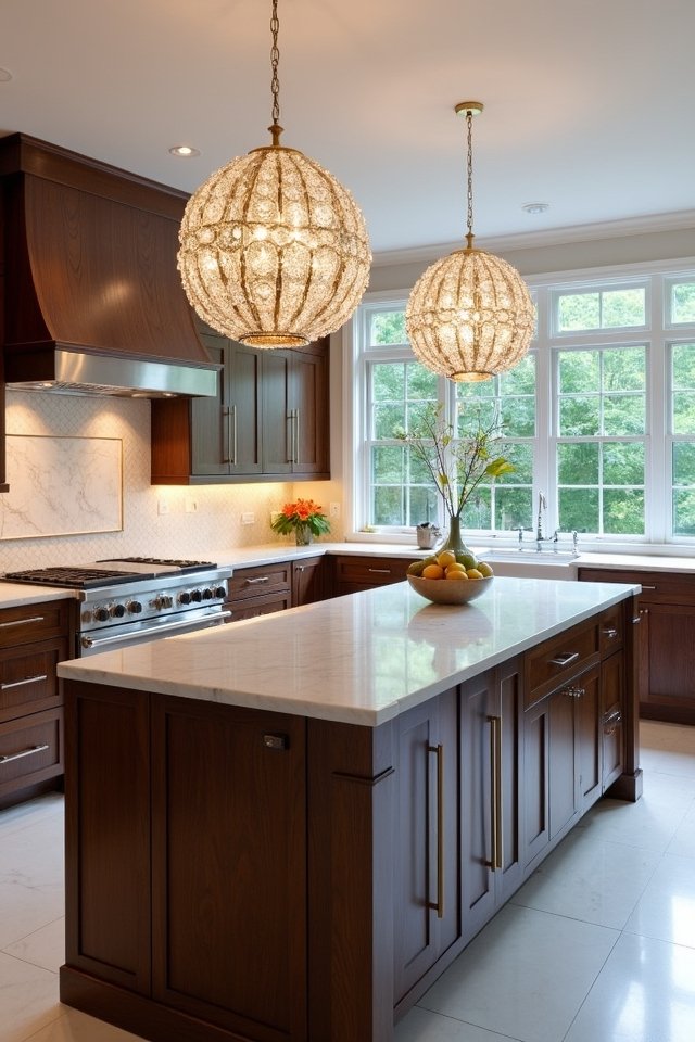 illuminating kitchen elegance beautifully