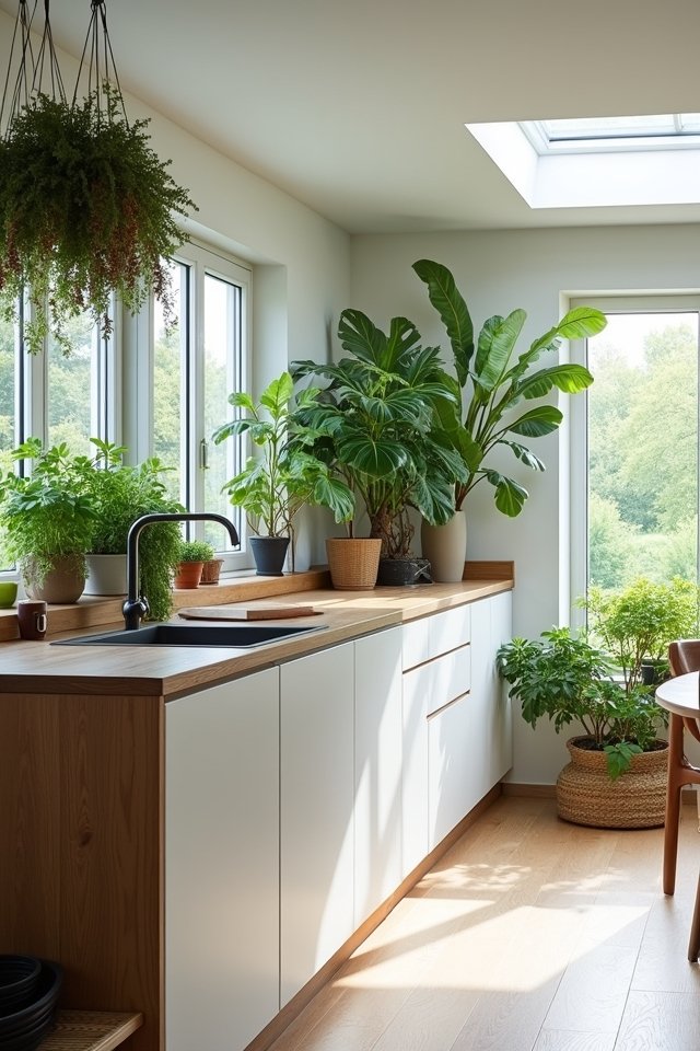 incorporate greenery in kitchens