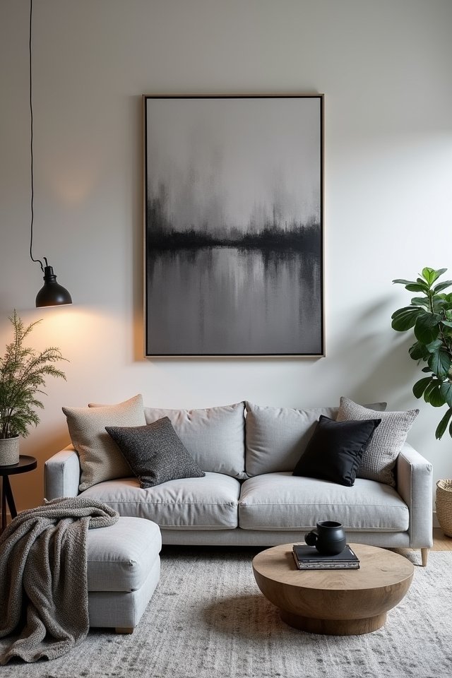incorporate grey artwork creatively