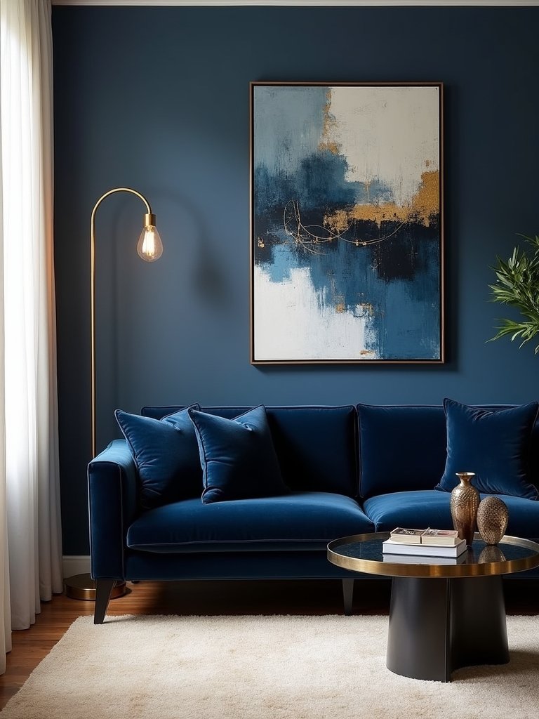 indigo art enhances decor