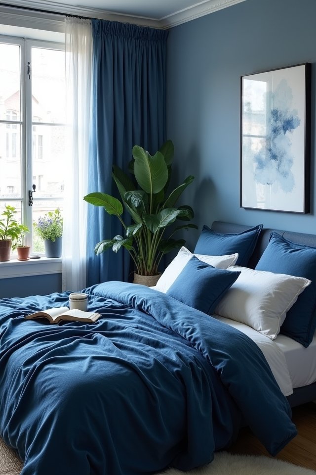 indigo cocooned bedroom retreat