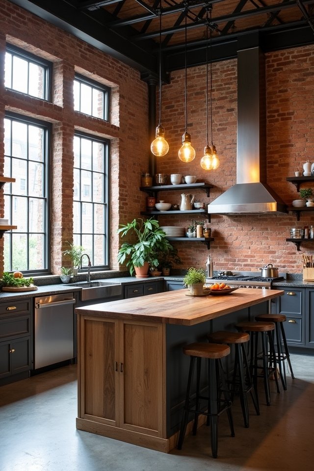 industrial charm for kitchens